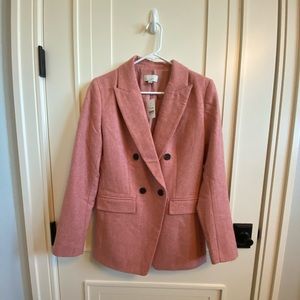 Soft Pink Wool Blazer from The Loft